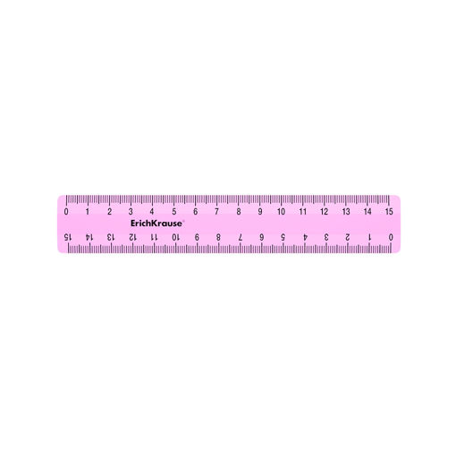 Picture of ERICHKRAUSE PLASTIC RULER 15CM PINK